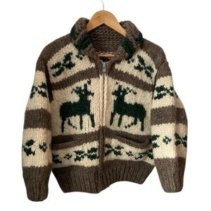 Namaste Cowichan Wool Zippered Sweater